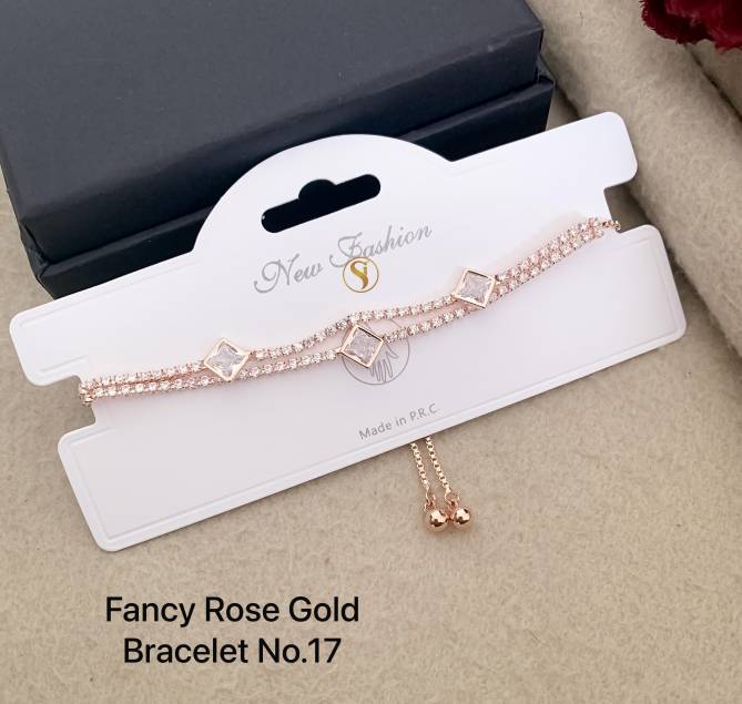 14 Designer Rose Gold Bracelets Wholesale Shop In Surat
